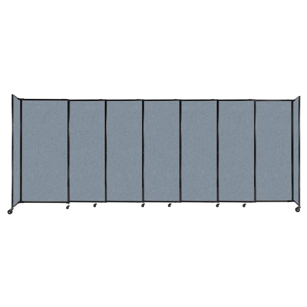 StraightWall Sliding Portable Partition 15'6" x 6' Powder Blue Fabric